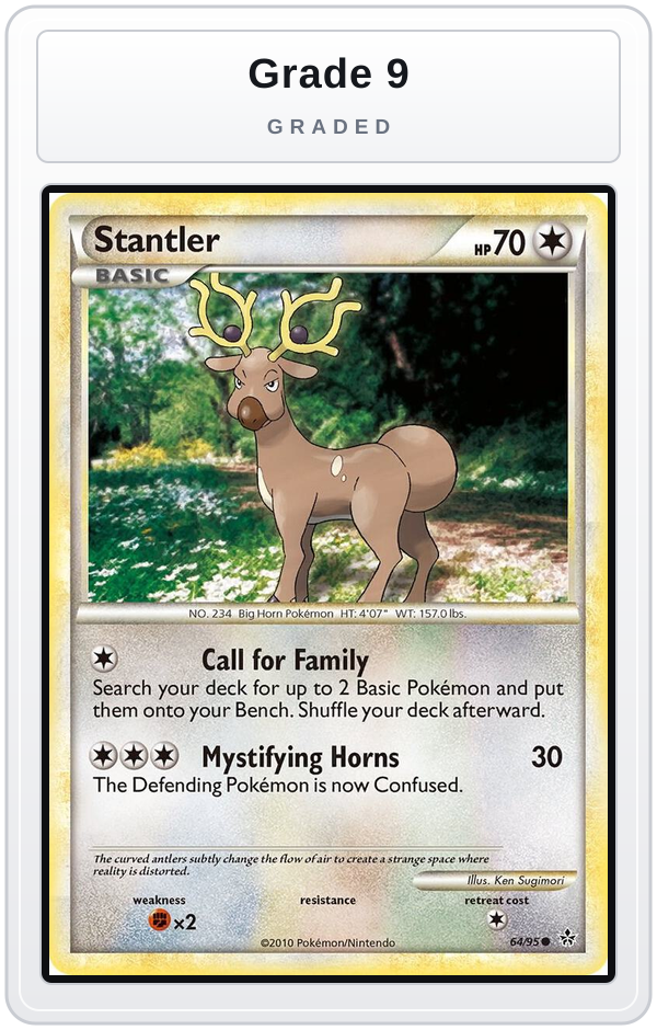 Graded - Stantler — Grade 9 graded overlay