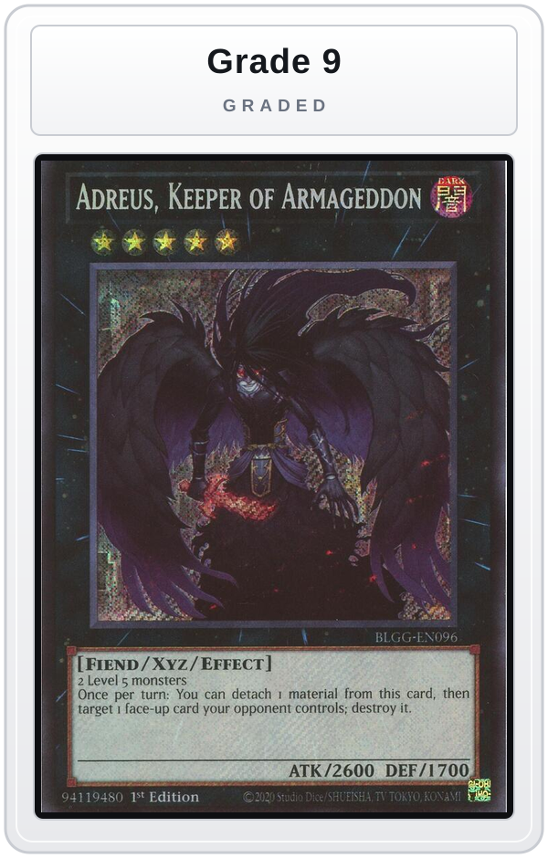 Graded - Adreus, Keeper of Armageddon — Grade 9 graded overlay