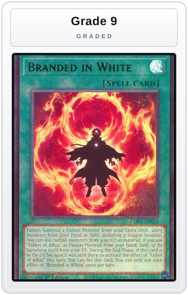 Graded - Branded in White — Grade 9 graded overlay
