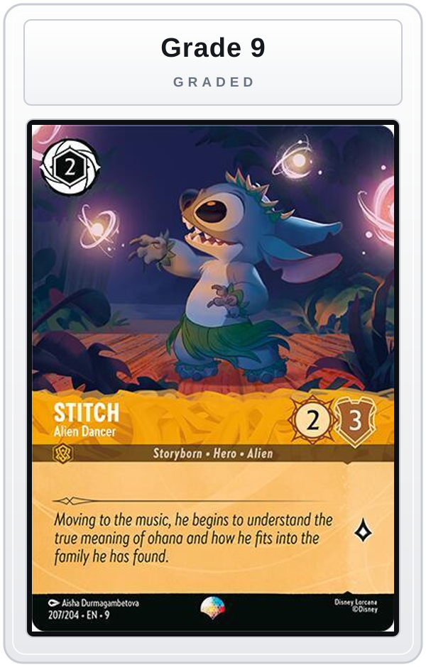 Graded - Stitch - Alien Dancer (Epic) — Grade 9 graded overlay