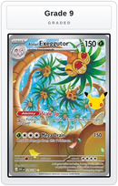 Graded - Alolan Exeggutor - 129/128 — Grade 9 graded overlay