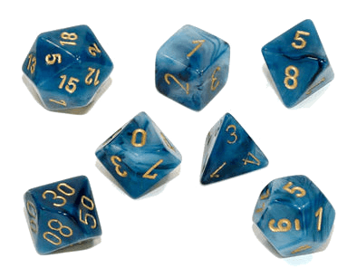 Chessex- 7pc Polyhedral: Phantom