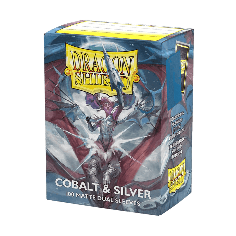 Dragon Shield: Standard 100ct Sleeves - Blue (Cobalt & Silver)