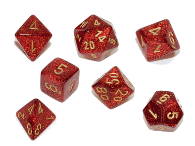Chessex- 7pc Polyhedral: Glitter