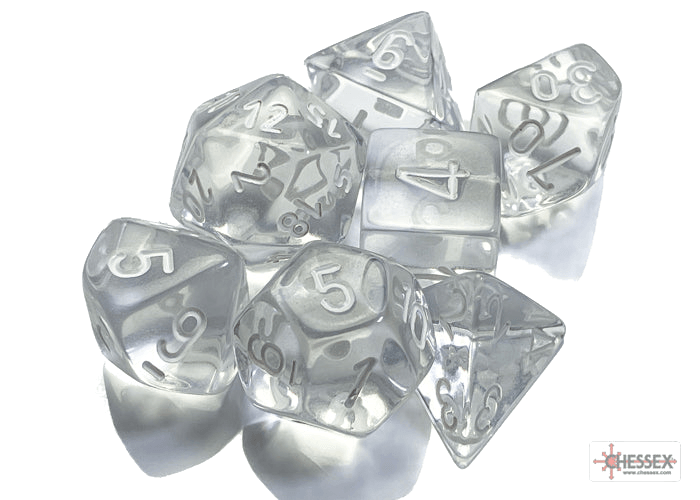 Chessex- 7pc Polyhedral: Translucent