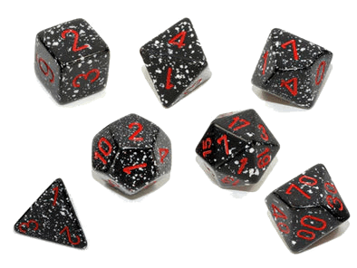 Chessex- 7pc Polyhedral: Speckled