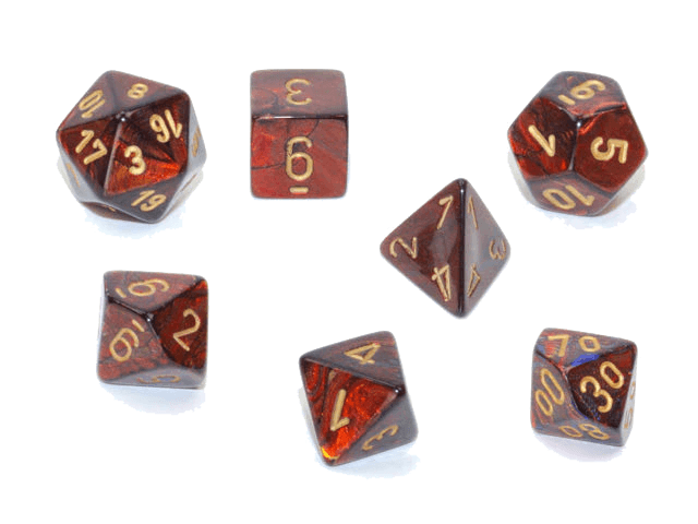 Chessex- 7pc Polyhedral: Scarab