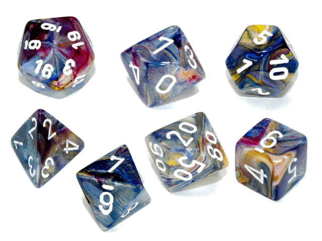 Chessex- 7pc Polyhedral: Festive