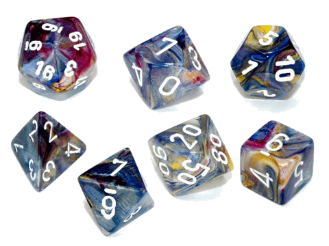 Chessex- 7pc Polyhedral: Festive