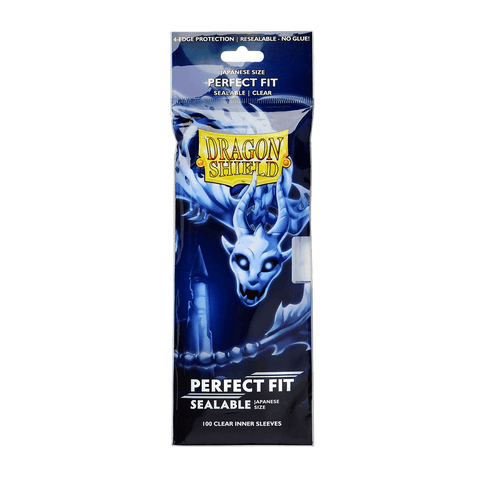 Dragon Shield: Japanese Size 100ct Inner Sleeves - Perfect Fit (Sealable / Clear 'Yama')