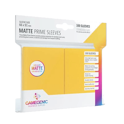 Sleeves: Gamegenic: Matte Prime Sleeves: Yellow (100) (ML)