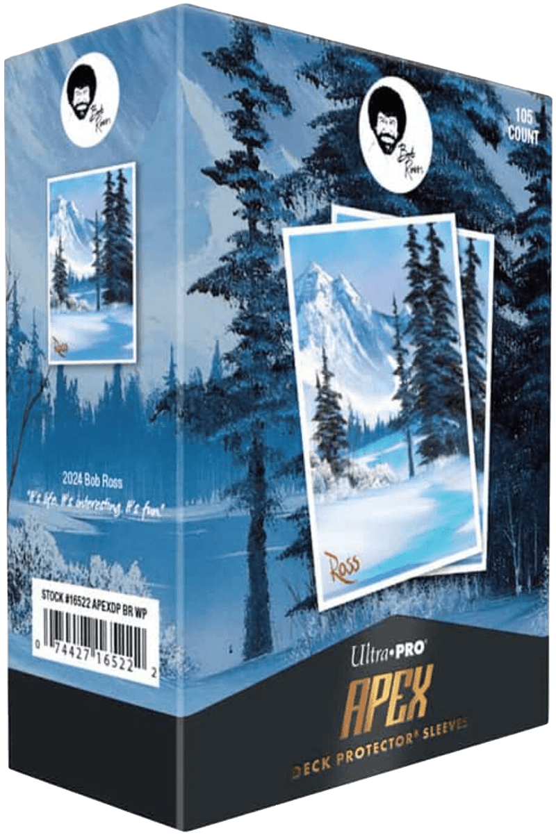 Ultra PRO: 105ct Standard APEX Sleeves - Bob Ross (Winter Paradise)