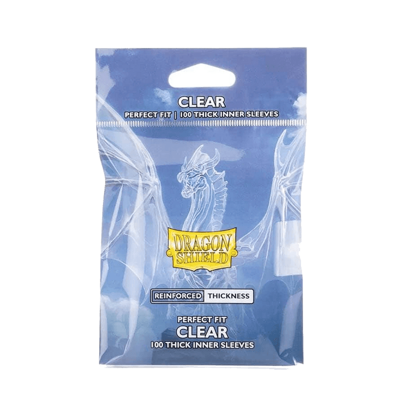 Dragon Shield: Standard Size 100ct Inner Sleeves - Thick Perfect Fit (Clear)