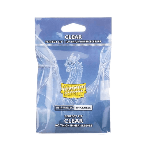 Dragon Shield: Standard Size 100ct Inner Sleeves - Thick Perfect Fit (Clear)