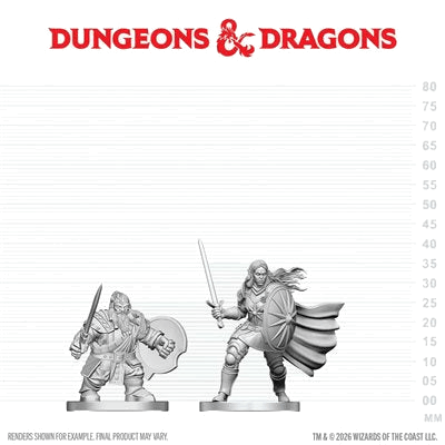 D&D Nolzur's Marvelous Unpainted Miniatures: Dwarf Fighter & Orc Paladin (EN) ^ Q3 2026