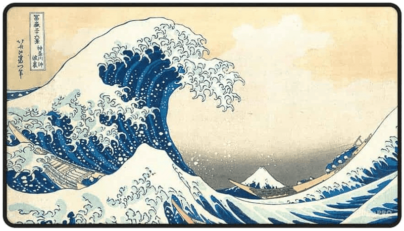 Ultra PRO: Black-Stitched Playmat - Fine Art (The Great Wave Off Kanagawa)