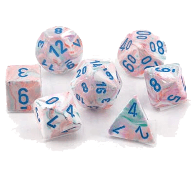 Chessex- 7pc Mini Polyhedral 7pc: Festive