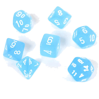 Chessex- 7pc Mini Polyhedral: Frosted