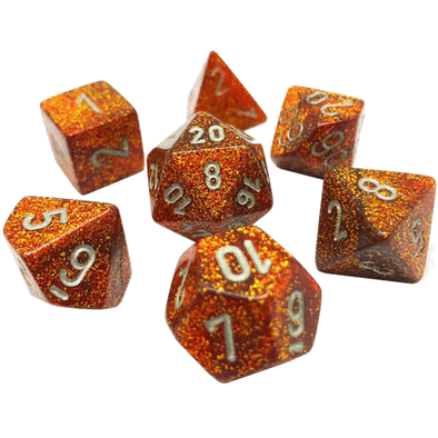 Chessex- 7pc Mini Polyhedral: Glitter