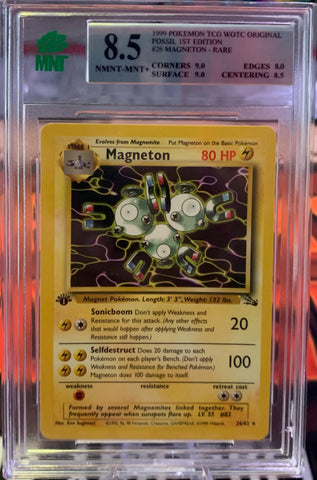 Magneton First Edition Fossil Non Holo - MNT 8.5