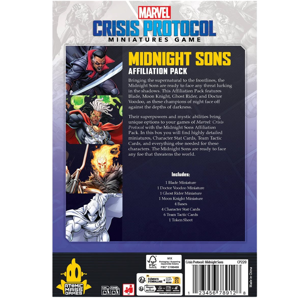 Marvel: Crisis Protocol: Midnight Sons - Affiliation Pack