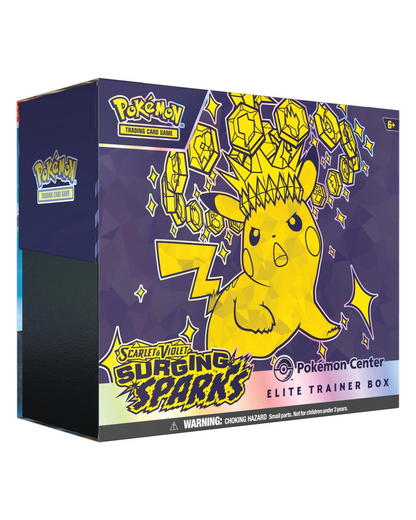 Scarlet & Violet: Surging Sparks - Elite Trainer Box (Pokemon Center Exclusive)(Dent in corner)