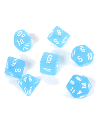 Chessex- 7pc Mini Polyhedral: Frosted