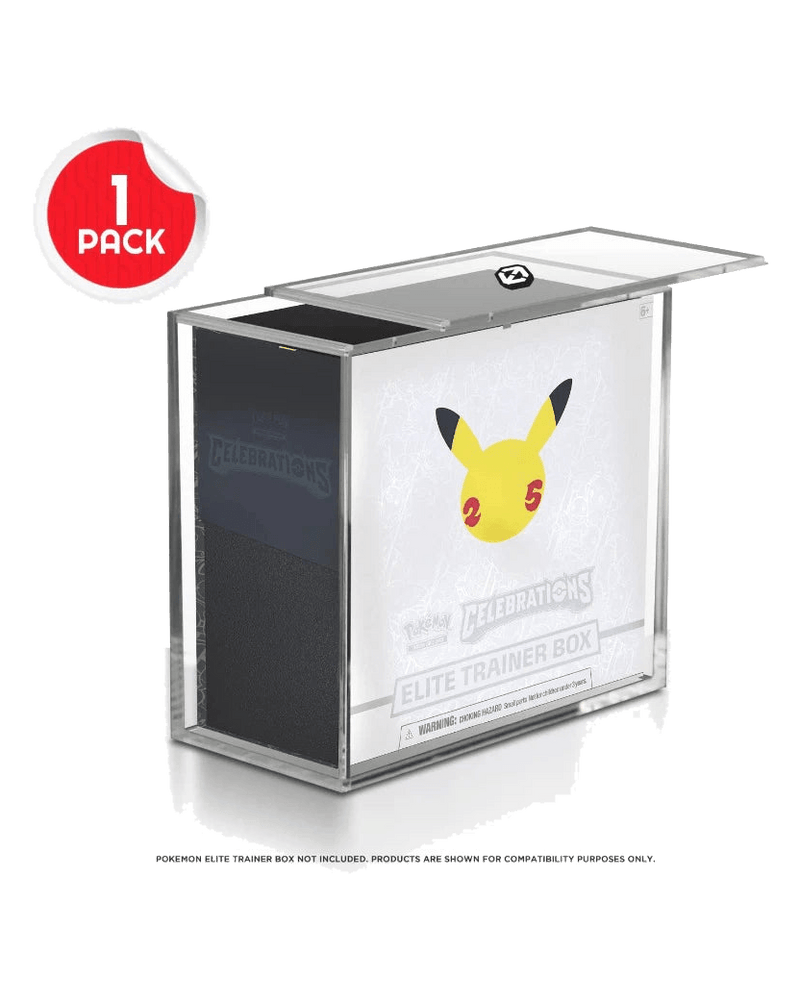 Pokemon ETB Elite Trainer Box w/ Sliding Lid Anti-UV - Acrylic Protector 4.0MM