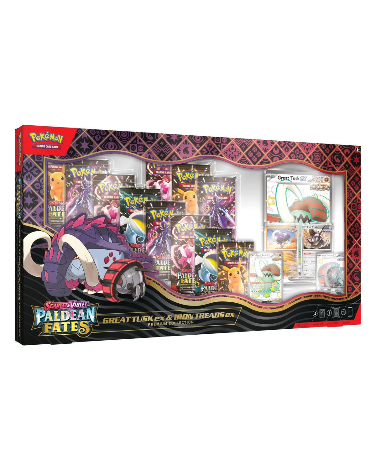 Scarlet & Violet: Paldean Fates Great Tusk ex & Iron Treads ex Premium Collection