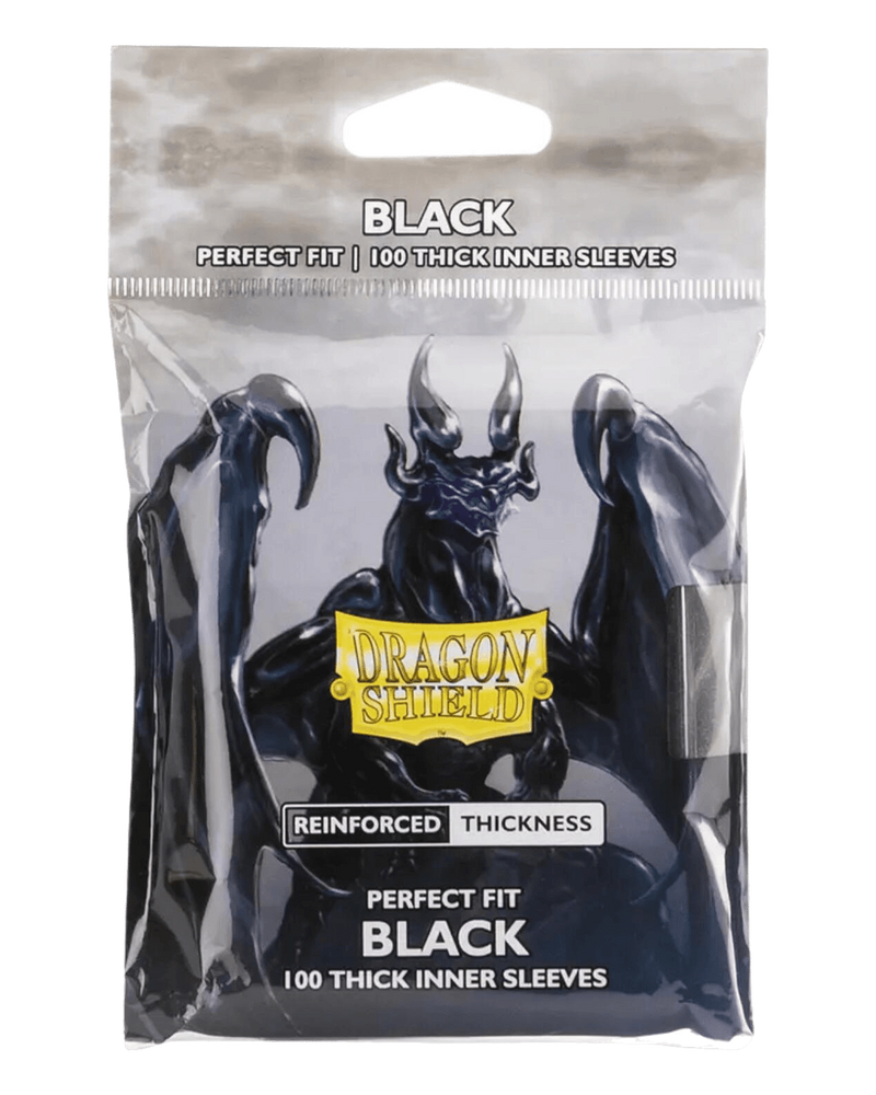 Dragon Shield: Standard Size 100ct Inner Sleeves - Perfect Fit (Black)