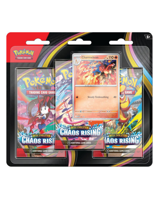 Mega Evolution: Chaos Rising 3 Pack Blister (Charmeleon)