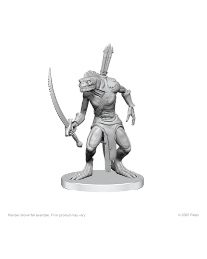 Pathfinder Battles Deep Cuts Unpainted Miniatures: Xulgath Skirmisher & Stoneliege (EN)