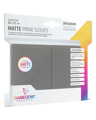 Sleeves: Gamegenic: Matte Prime Sleeves: Dark Grey (100) (ML)