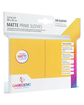 Sleeves: Gamegenic: Matte Prime Sleeves: Yellow (100) (ML)