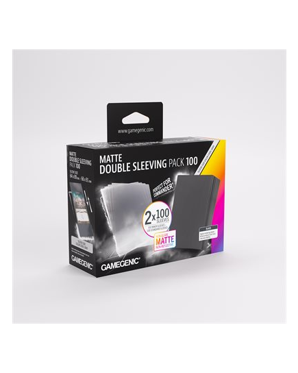 Sleeves: Gamegenic: Matte Double Sleeving Clear/Black (2x100) (ML) (Repackaging)