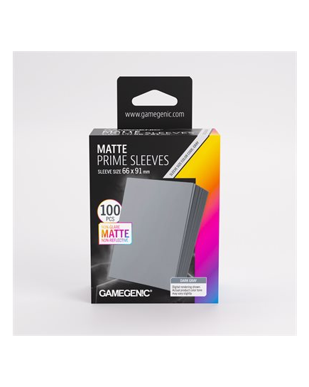 Sleeves: Gamegenic: Matte Prime Sleeves: Dark Grey (100) (ML) (Repackaging)