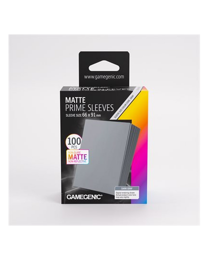 Sleeves: Gamegenic: Matte Prime Sleeves: Dark Grey (100) (ML) (Repackaging)