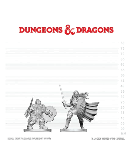 D&D Nolzur's Marvelous Unpainted Miniatures: Dwarf Fighter & Orc Paladin (EN) ^ Q3 2026