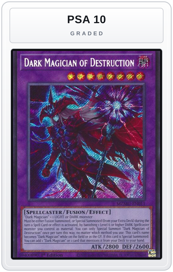 Graded - Dark Magician of Destruction — PSA 10 graded overlay