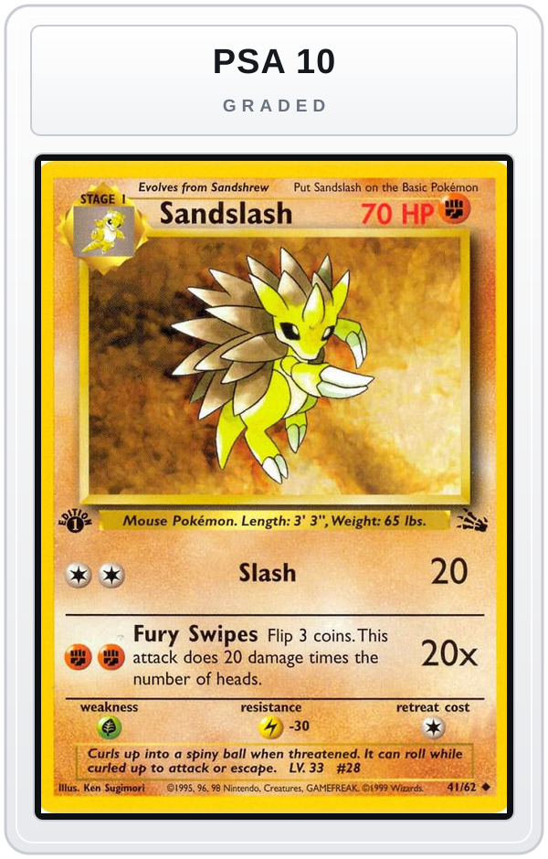 Graded - Sandslash — PSA 10 graded overlay