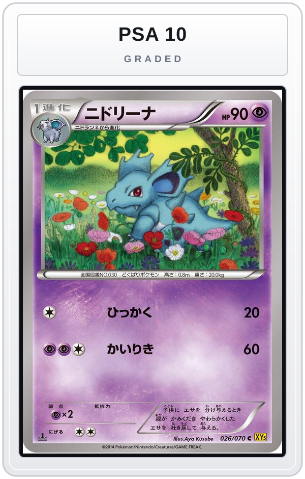 Graded - Nidorina — PSA 10 graded overlay