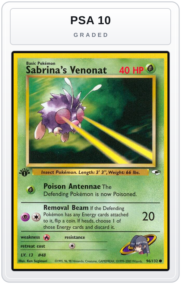 Graded - Sabrina's Venonat — PSA 10 graded overlay