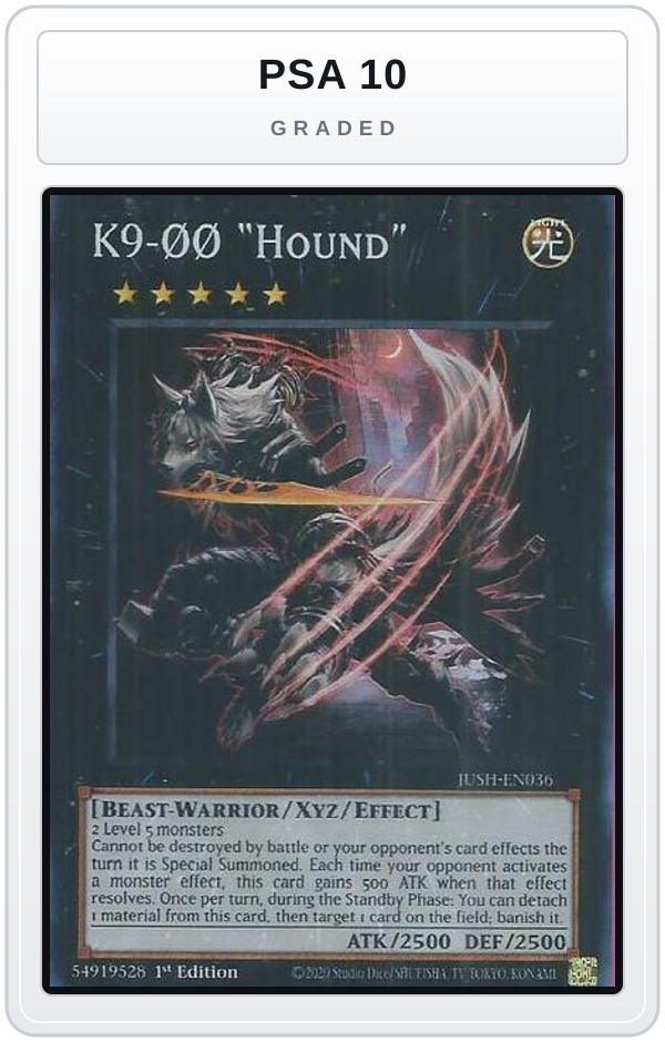 Graded - K9-00 "Hound" (Super Rare) — PSA 10 graded overlay