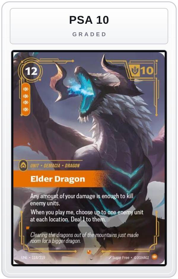 Graded - Elder Dragon — PSA 10 graded overlay