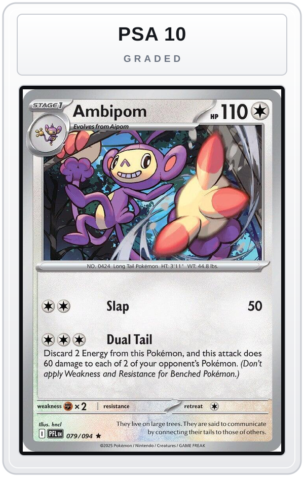 Graded - Ambipom - 079/094 — PSA 10 graded overlay