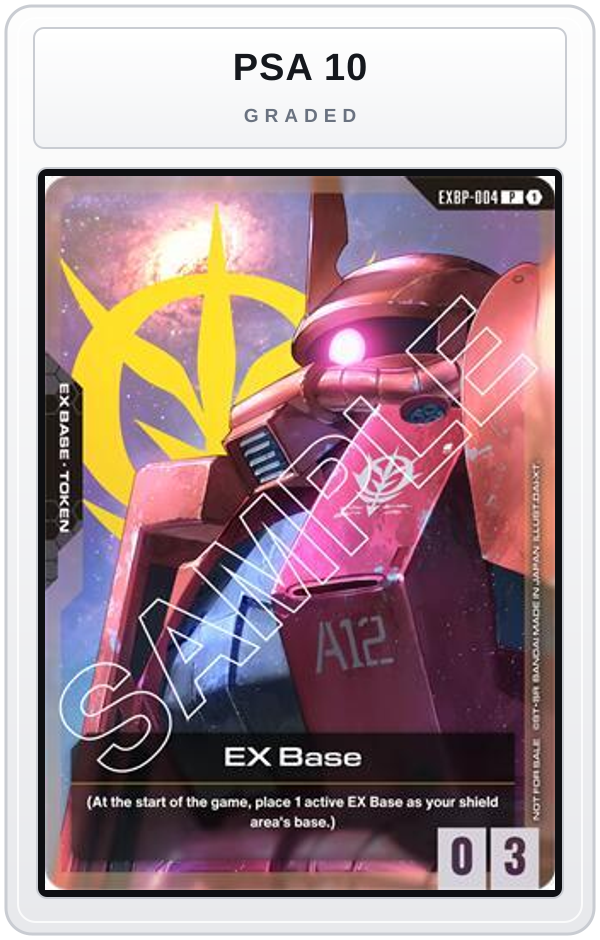 Graded - EX Base (EXBP-004) (Mobile Suit Gundam) — PSA 10 graded overlay
