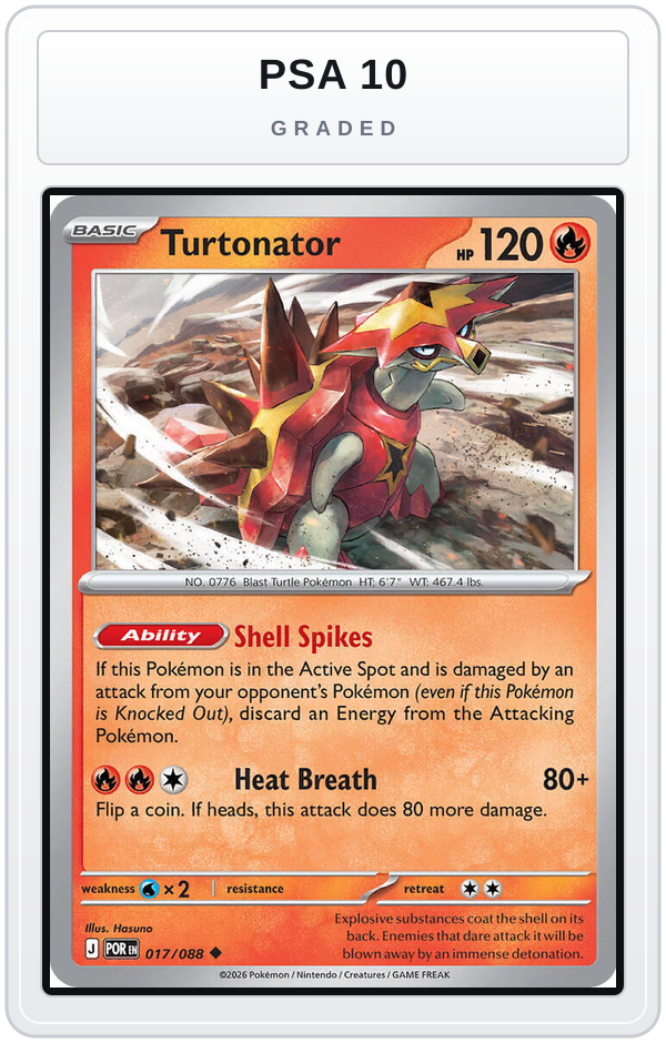 Graded - Turtonator — PSA 10 graded overlay