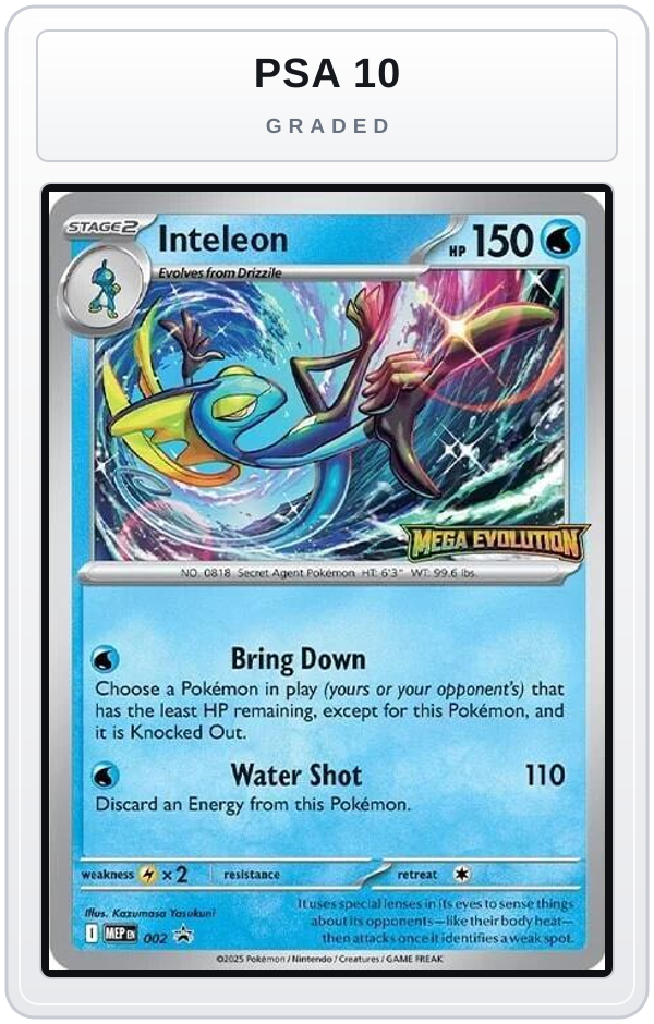 Graded - Inteleon - 002 — PSA 10 graded overlay