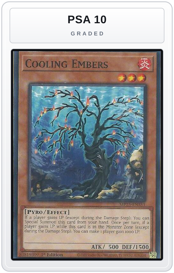 Graded - Cooling Embers — PSA 10 graded overlay