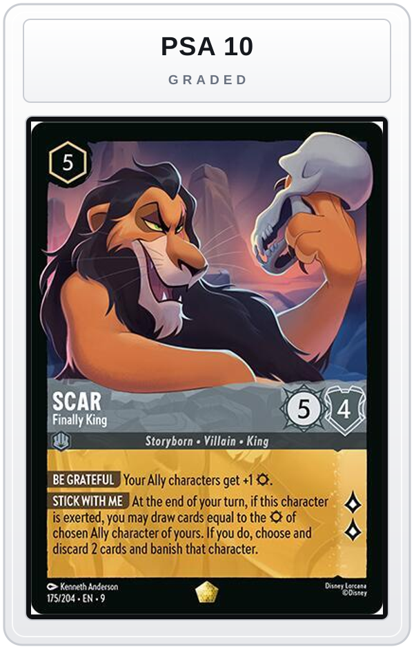 Graded - Scar - Finally King — PSA 10 graded overlay